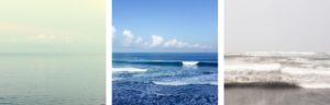 Ocean beach triptych