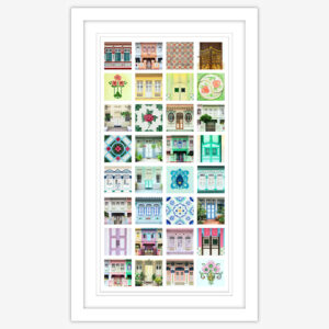 Singapore colourful Peranakan Shophouses art