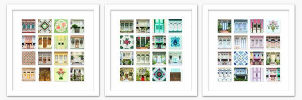 Singapore shophouses framed print