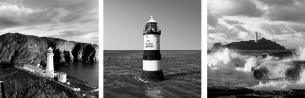 British Lighthouses triptych photography print set
