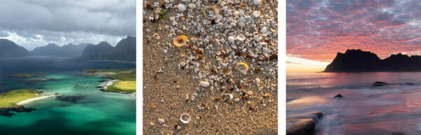 Lofoten Island Beaches Triptych photo set