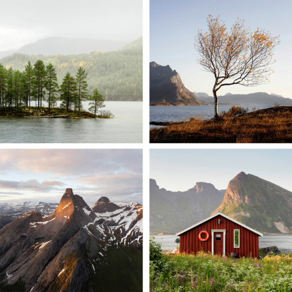 Norway quad photo print set