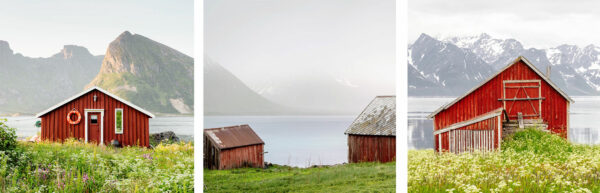 Norway Rorbu Triptych photo set