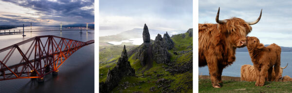 Scotland triptych photography set