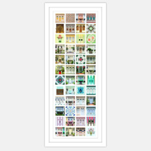 Singapore colourful Peranakan Shophouses Art