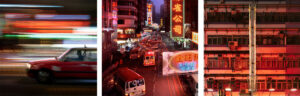 Hong Kong neon light triptych photography prints