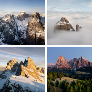 Italian Dolomites Quad Print photography set